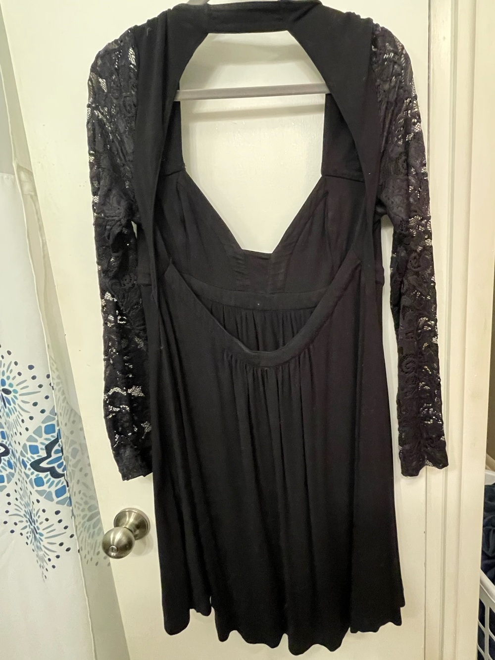 Anthropologie Black Lace Slip Dress - Picture 4 of 9